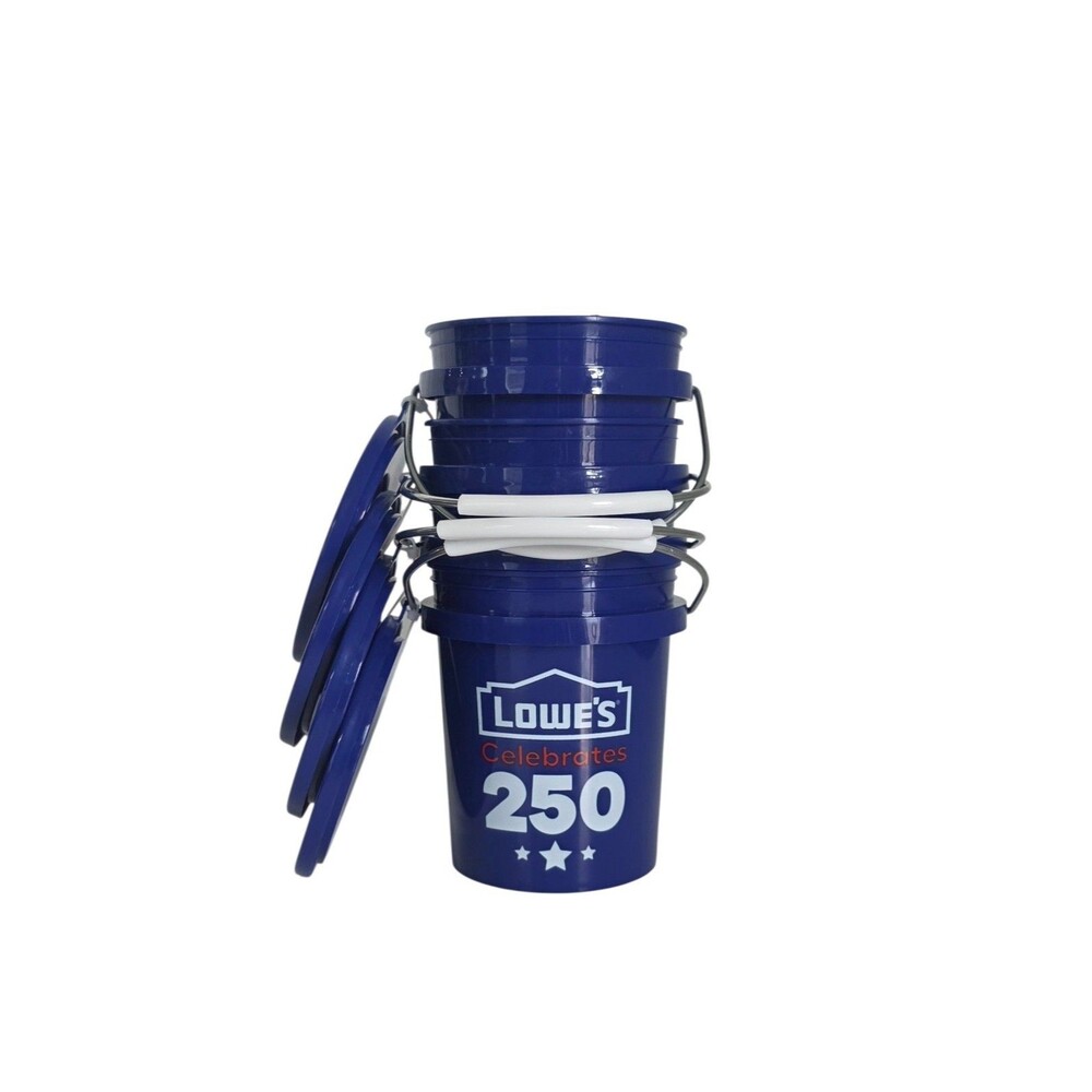 ×4 Lowe’s Celebrates 250 Mini Bucket With Lids, 4th July Celebrate America